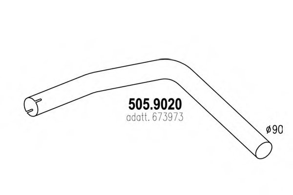ASSO 505.9020 Exhaust Pipe
